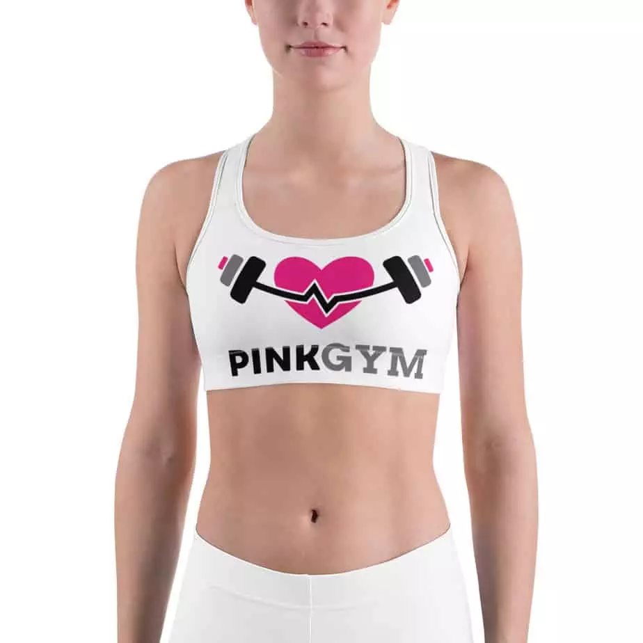 Download Sports Bra White Pink Gym